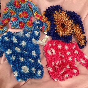 Popcorn tops S/M Women's long Sleeve 4 Tops Set new